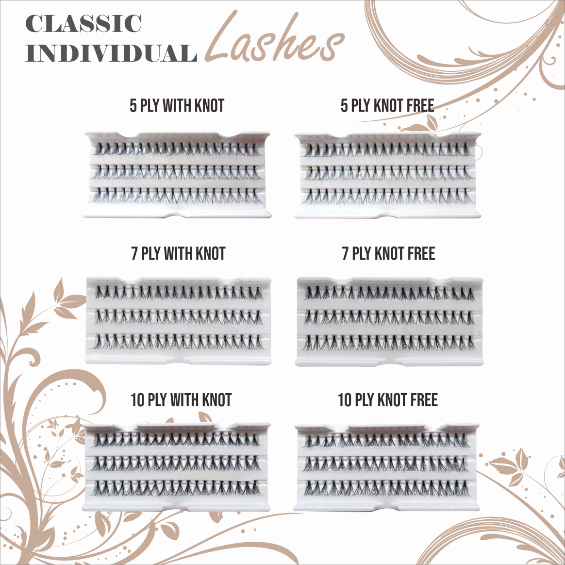 Explore Premium Classic Individual Lashes at EyelashesWorld